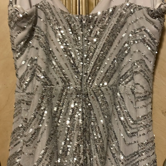 NWT from Macy’s Dress sequence silver 
Juniors size 5/6 - Picture 7 of 16